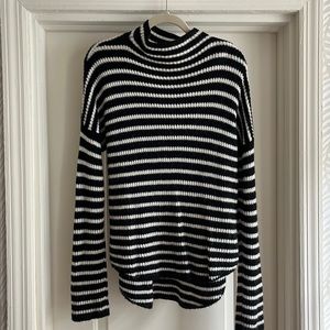 Express black and white striped sweater